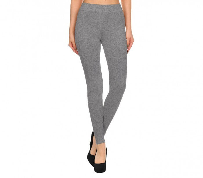 BM03 Leggings en coton extensibles pour femmes couleurs tendances gris noir bleu