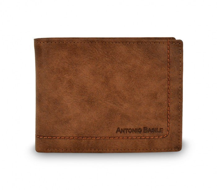 Portefeuille pour hommes 8806-PSB25 en cuir ANTONIO BASILE avec portemonnaie