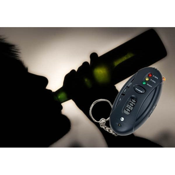 Alcootest de poche multimètre numérique portable trousseau noir