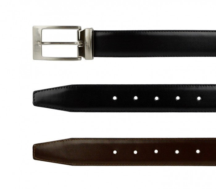 Ceinture CK014 B36 en cuir CALVIN KLEIN avec boucle en acier poli 110 / 125 cm