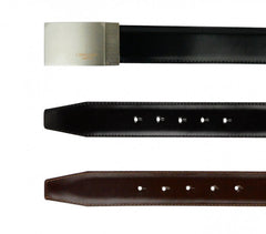 Ceinture CK014 B46 en cuir CALVIN KLEIN avec boucle en acier brossé 110 / 125 cm