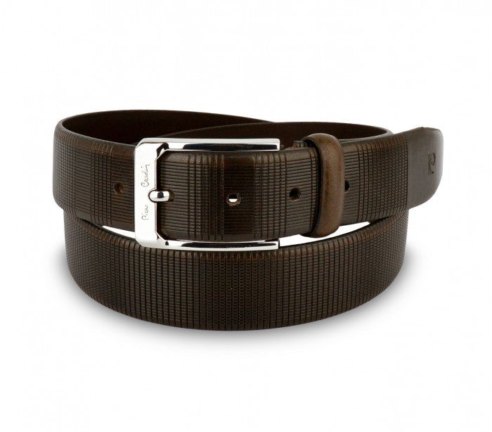Ceinture pour homme 8005 en vrai cuir PIERRE CARDIN avec boucle en acier poli
