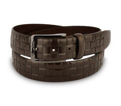 Ceinture pour homme 8006 en vrai cuir PIERRE CARDIN motif quadrillé