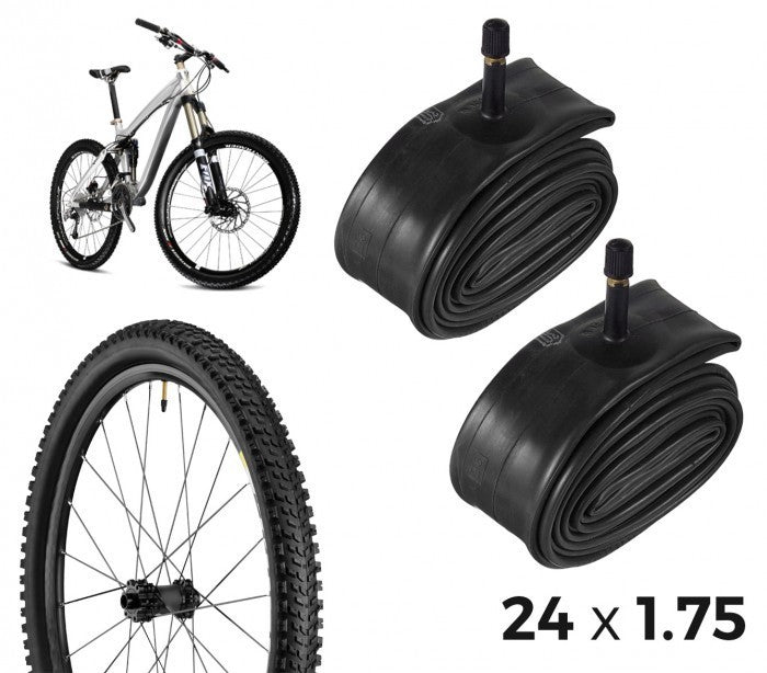 Kit de 2 chambres à air pour vélo 304550 réparation des crevaisons 24 x 1.75
