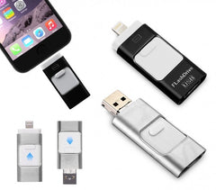 Clef USB 3 en 1 connecteurs lightning micro usb 64Go flash drive storage