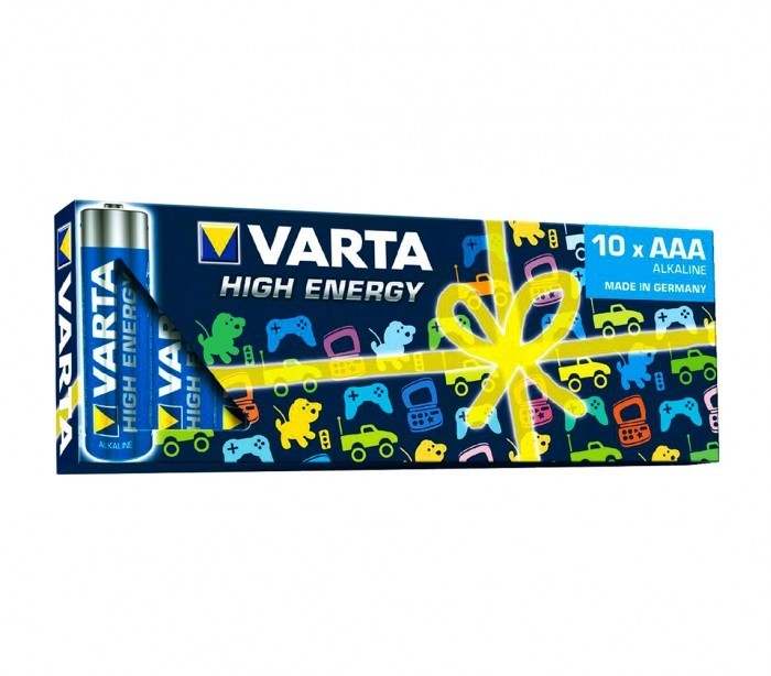 Pack de 10 mini piles AAA Varta 774128 alcalines LR03 1.5V