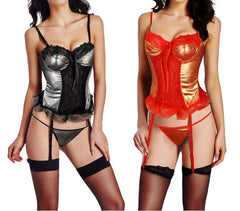 Ensemble de lingerie sexy art. 162C corset string mod. JANET avec jarretelles