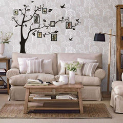 Sticker mural arbre adhésif photo cadre décoratif 90 x 110 cm