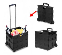 334115Chariot de course trolley pliable en plastique 25 kg max