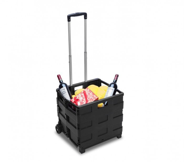 334115Chariot de course trolley pliable en plastique 25 kg max