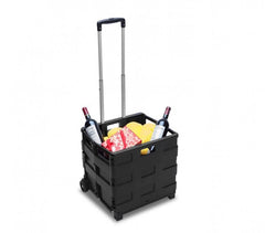 334115Chariot de course trolley pliable en plastique 25 kg max