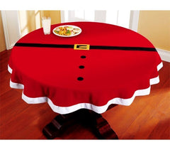 3035 Nappe de table de Noël ronde diamètre de 143 cm avec motif de Père Noël