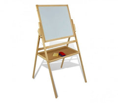 36847 Tableau noir réversible en bois 2 en 1 avec craie et effaceur 50x45x110 cm