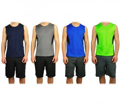 Ensemble de sport pour hommes modèle TECHNICOLOR short et débardeur
