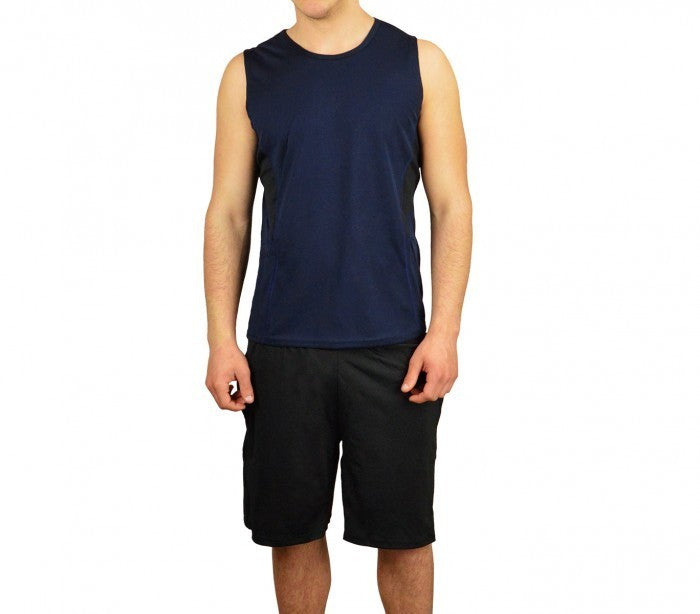 Ensemble de sport pour hommes modèle TECHNICOLOR short et débardeur