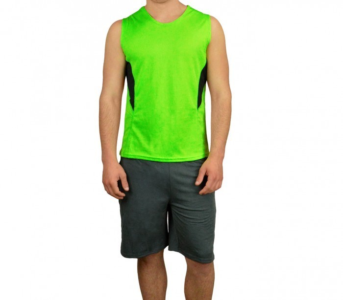 Ensemble de sport pour hommes modèle TECHNICOLOR short et débardeur