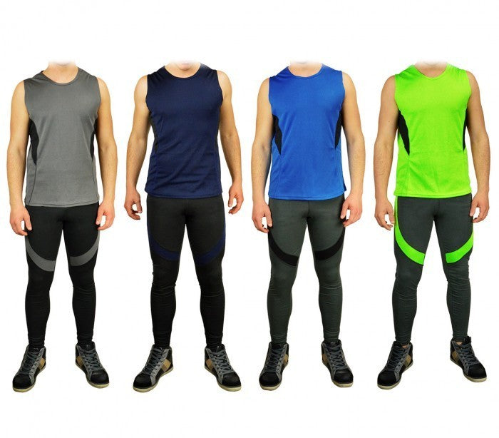Ensemble de sport pour hommes modèle TECHNICOLOR pantalon et débardeur