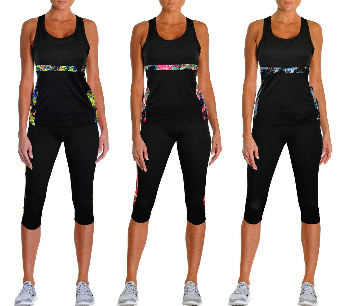 Ensemble de sport pour femmes GUINONE débardeur et leggings mollet en 3 couleurs