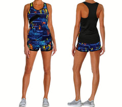 Ensemble de sport pour femme KENYA avec débardeur et short en tissu respirant