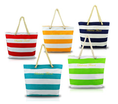 Sac de plage SABRINA modèle Marinaro en tissu avec des poignées en corde