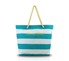 Sac de plage SABRINA modèle Marinaro en tissu avec des poignées en corde