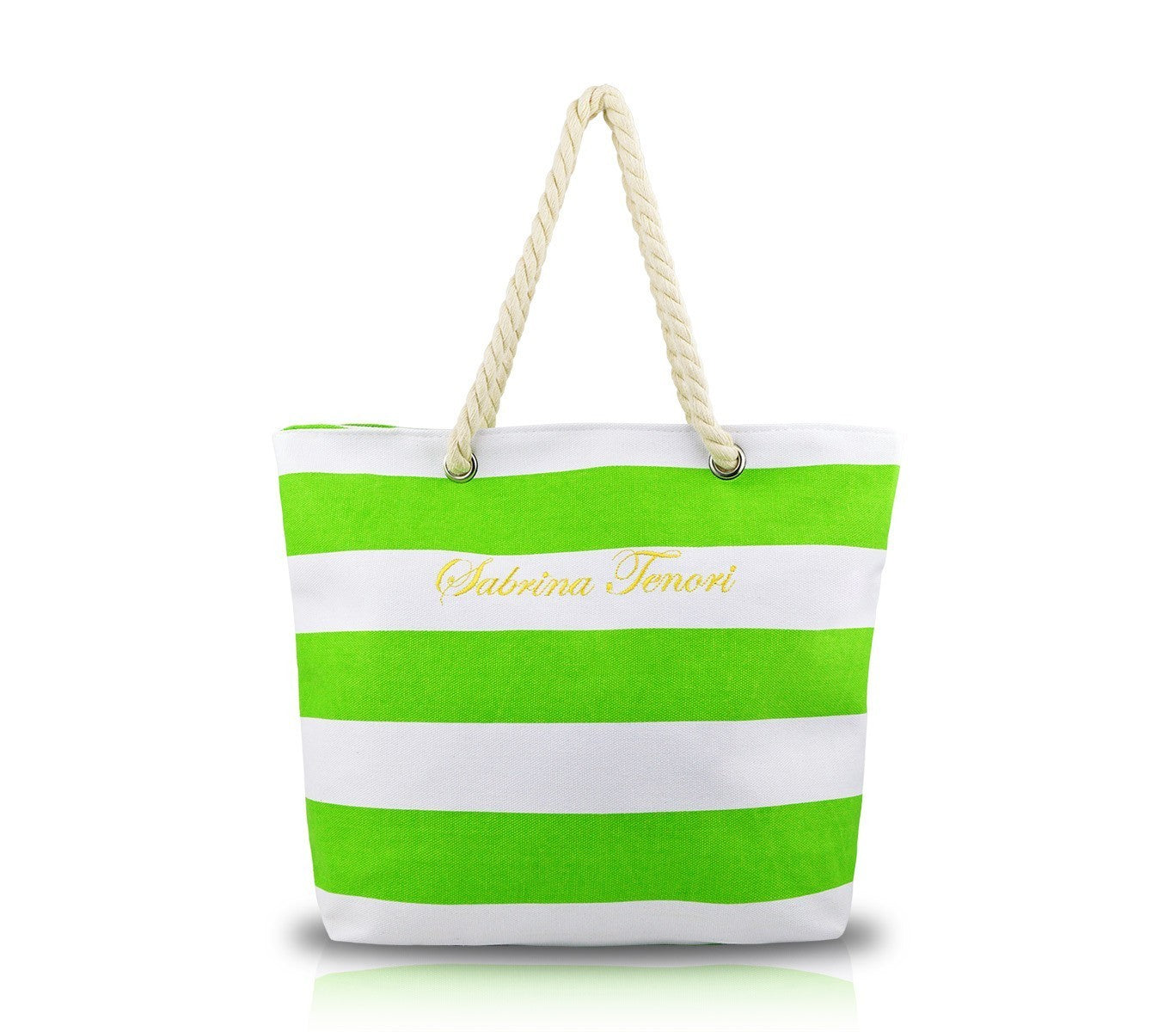 Sac de plage SABRINA modèle Marinaro en tissu avec des poignées en corde