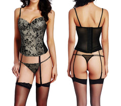 Corset lingerie sexy tenue string ZH0063 mod.SENSUAL en deux couleurs