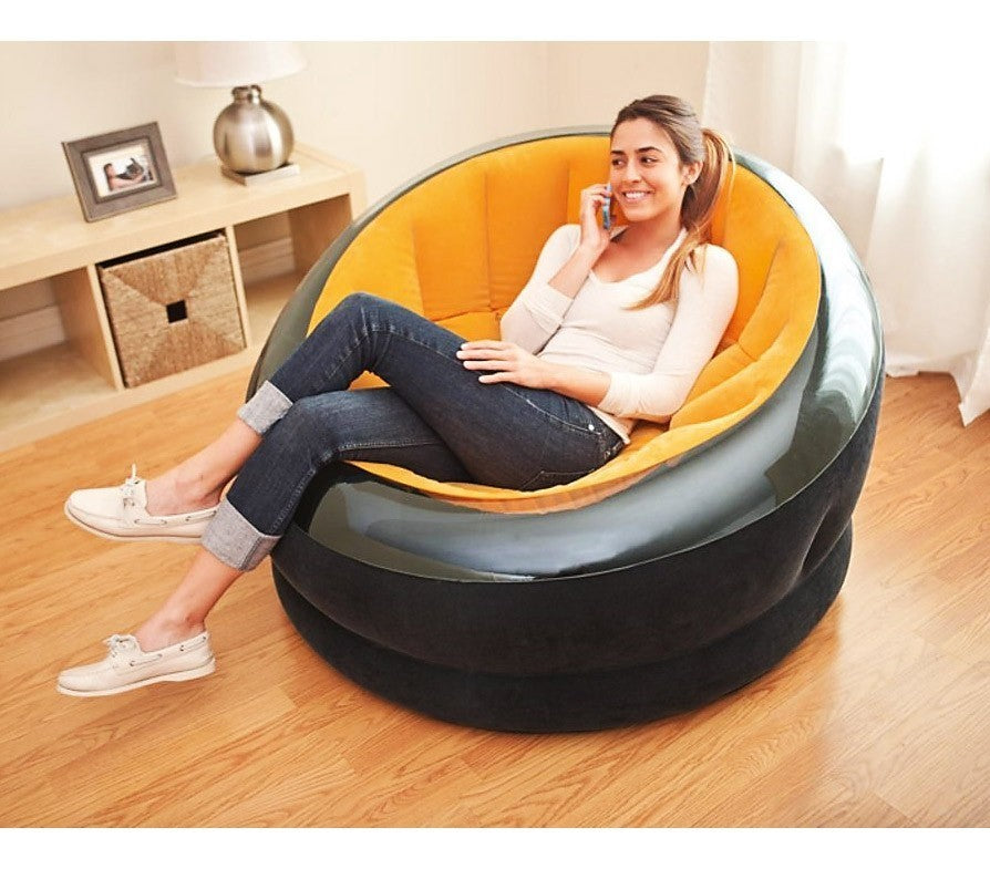 68582NP Fauteuil gonflable  relax Intex tissu imperméable à l'eau 112x109x69cm