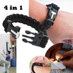 Kit de survie -  bracelet camp de randonnée feu silex sifflet