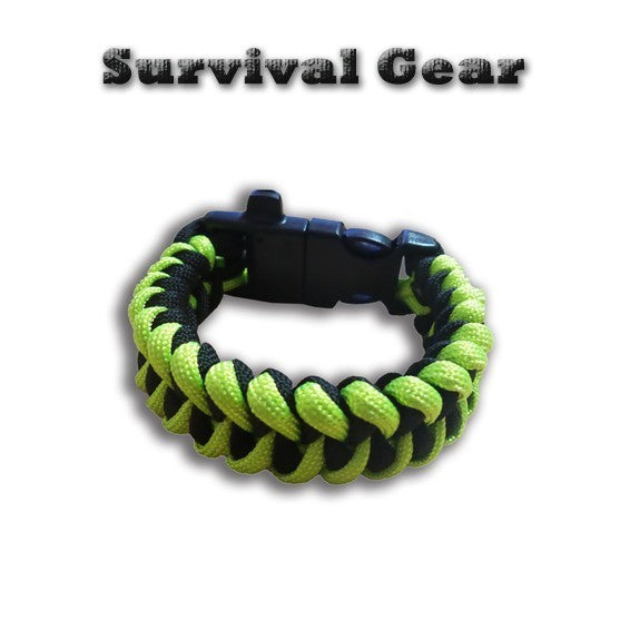 Kit de survie -  bracelet camp de randonnée feu silex sifflet