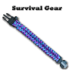 Kit de survie -  bracelet camp de randonnée feu silex sifflet