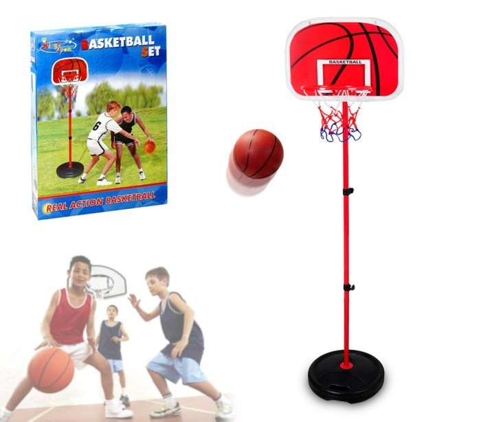 400067 Playset de basket-ball enfants avec panier réglable en hauteur et ballon