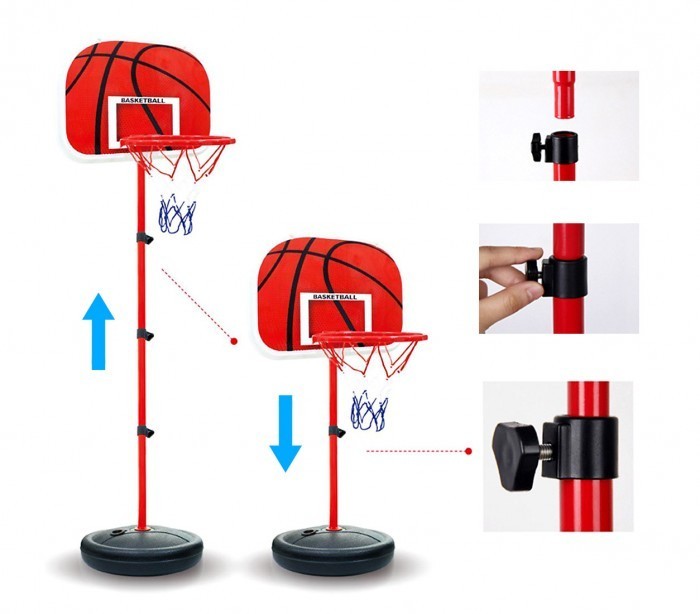 400067 Playset de basket-ball enfants avec panier réglable en hauteur et ballon