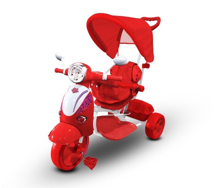 Tricycle poussette à pédales LT854 pour enfants SPECIAL avec capot