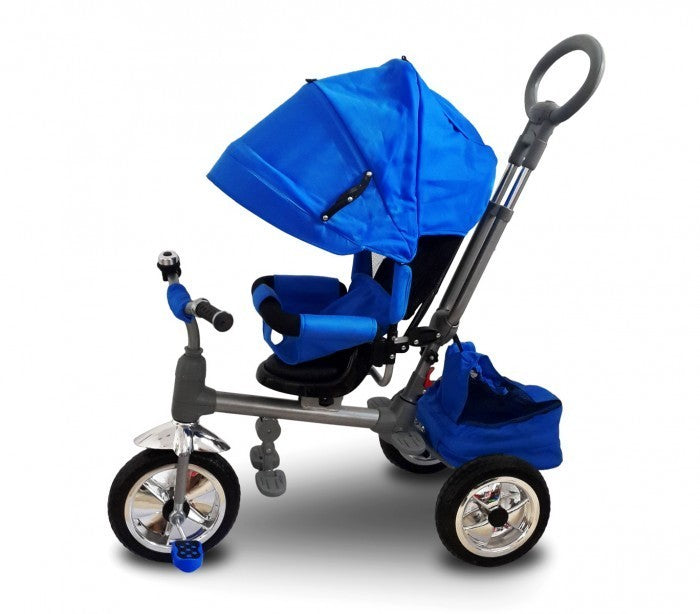 Tricycle poussette à pédales LT857 enfants avec siège pivotant face aux parents