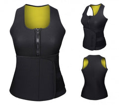 Débardeur sauna fitness avec zip effet minceur tailles du S au XXL