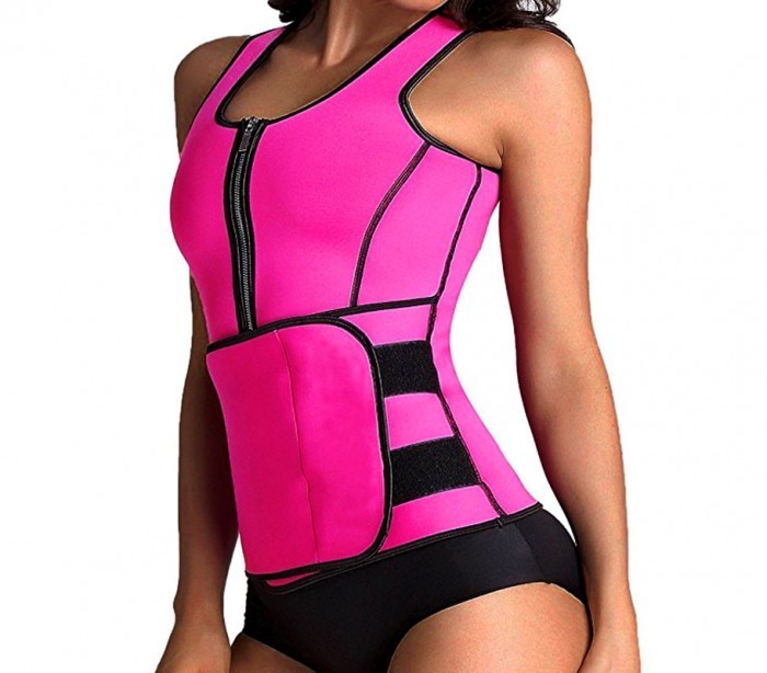 Débardeur sauna fitness avec zip effet minceur tailles du S au XXL