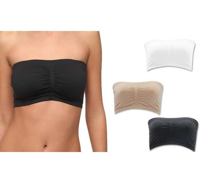 Ensemble de 3 soutiens-gorge bandeau push up - sans bretelles