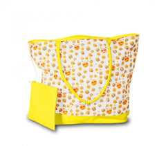 736025 Sac de plage trendy modèle SMILE 50 x 38 x 18 cm avec pochette incluse