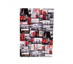 Paravent séparateur 05975 Double modèle Londres Paris en toile sur bois 120x180