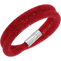 Collier ou bracelet Crystal falls effet 3D brillant avec fermeture magnétique