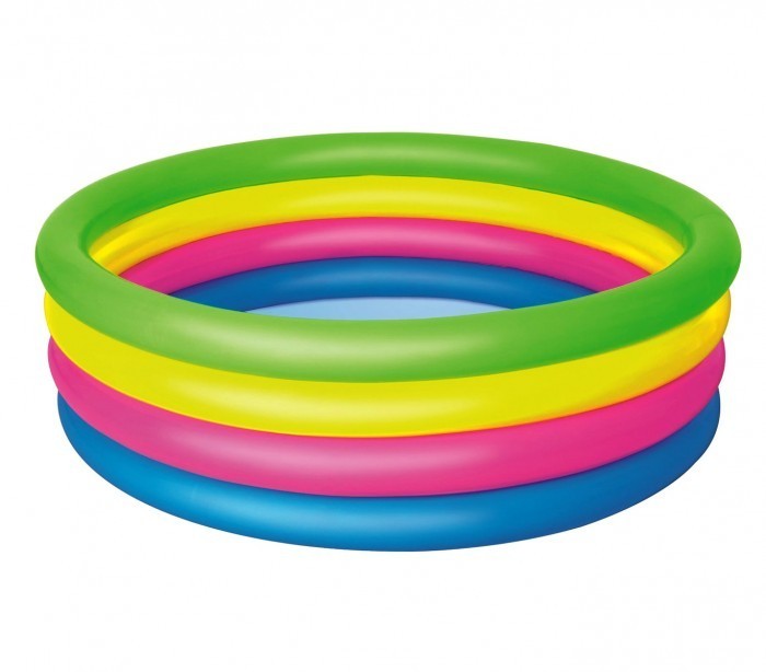 51117 - Piscine gonflable - arc en ciel - Bestway 4 anneaux 157 x 46 cm