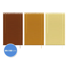 032035 Store vénitien intérieur 60 x 160 cm PVC avec effet bois