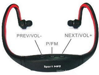 Casque / Ecouteurs - Lecteur Mp3 micro sd - Sport Radio FM