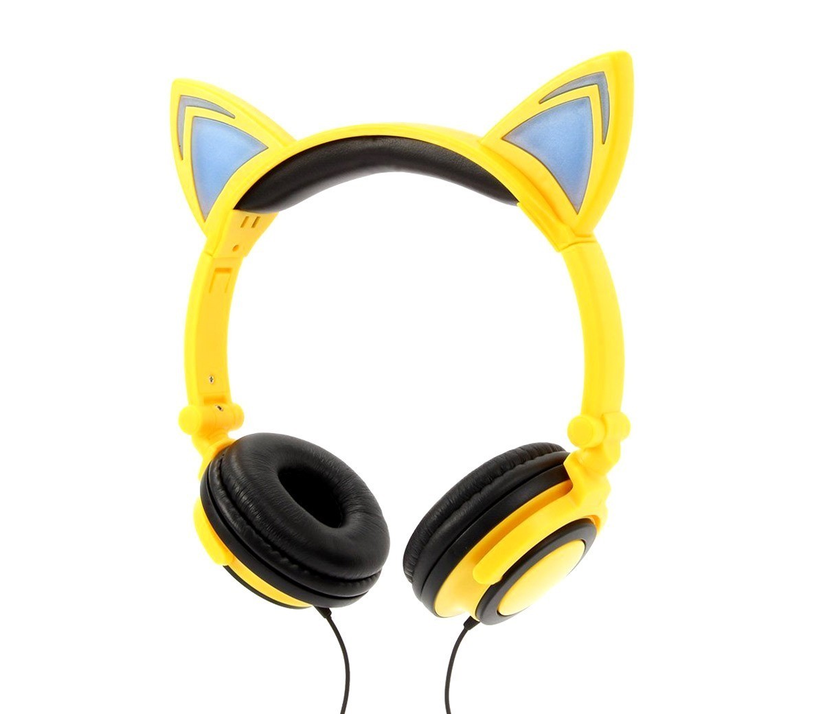 4395 Casque audio oreilles de chat avec LED clignotant ou fixe câble 1,5 mt