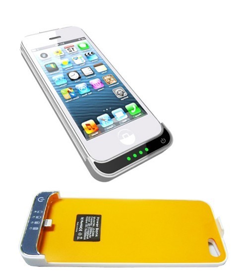 Coque batterie compatible avec iPhone 5 / 5s /  blanc ou noir 2200 mAh