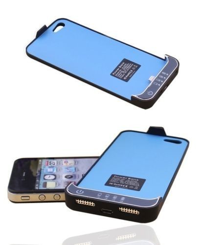 Coque batterie compatible avec iPhone 5 / 5s /  blanc ou noir 2200 mAh