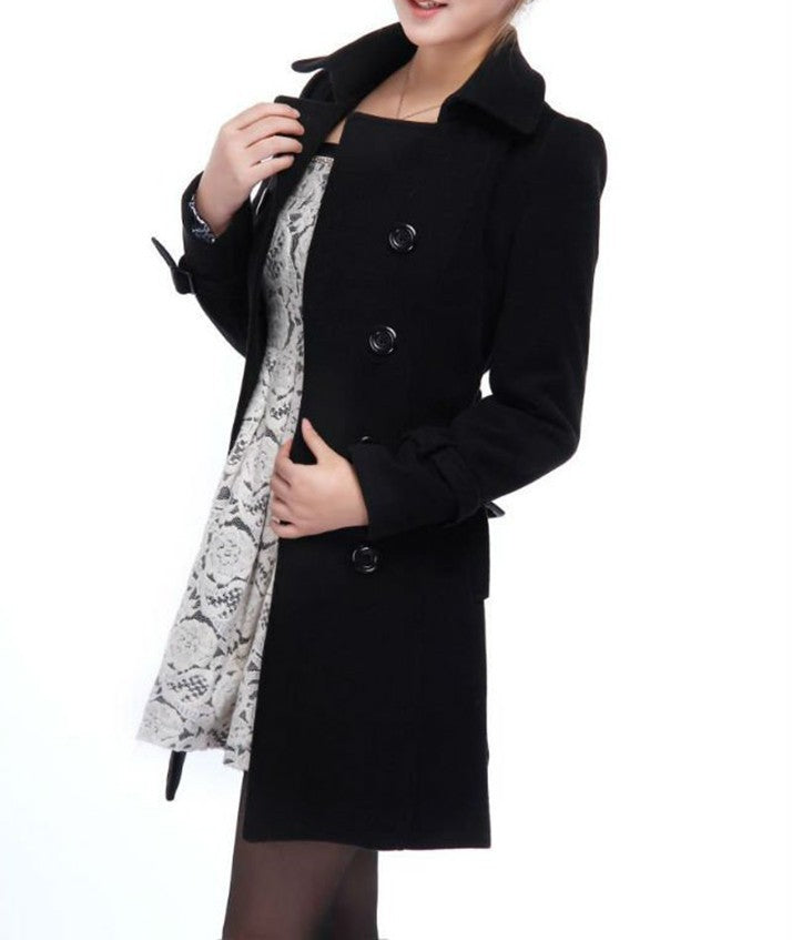 Trench-coat longue coupe classique pour femme PURE à double boutonnage