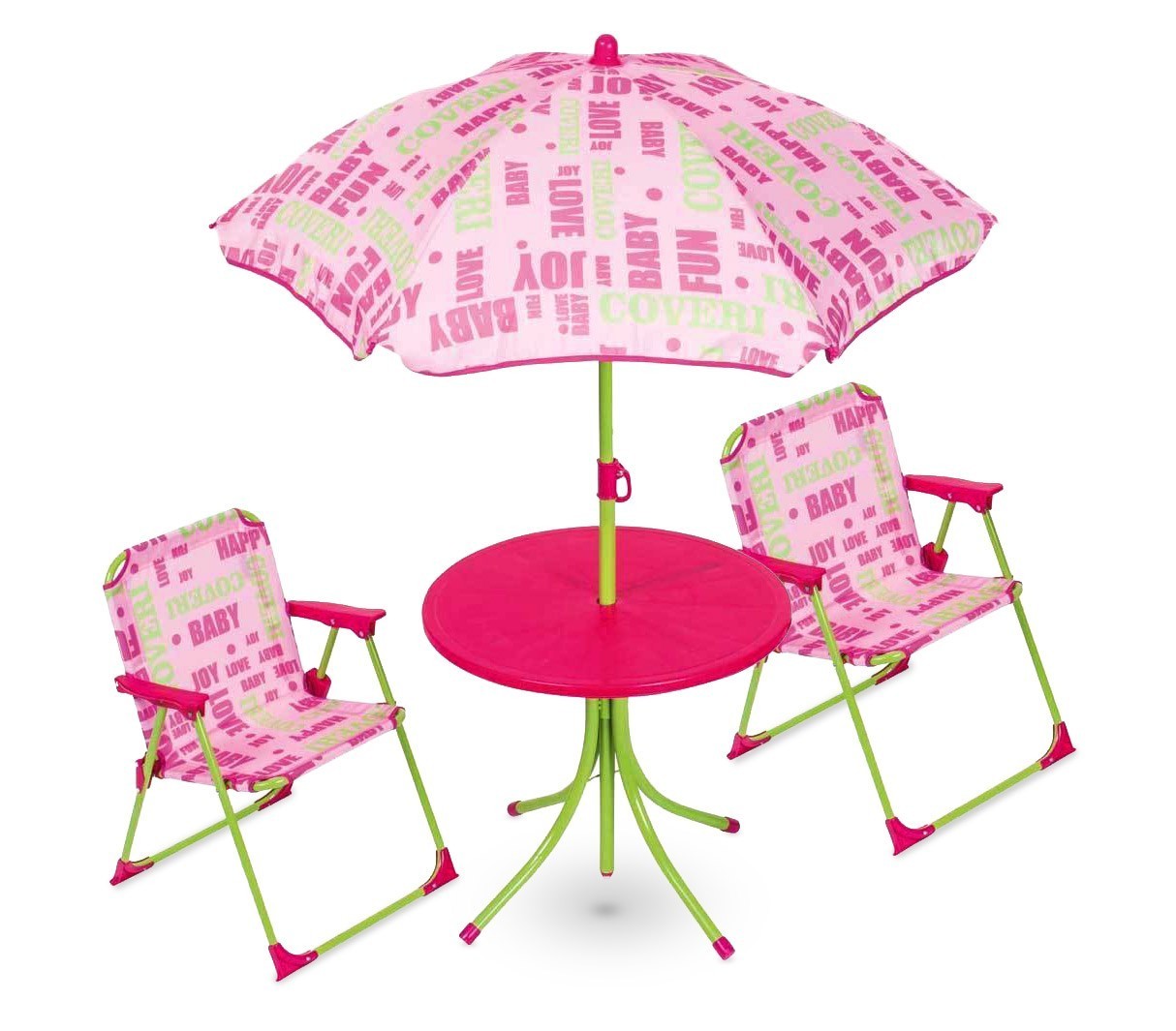 3177110 Ensemble de patio pour enfant avec table chaises et parasol COVERI BABY
