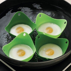 Set de 2 pocheuses à œufs en silicone 8 cm pour cuisson saine sans huile